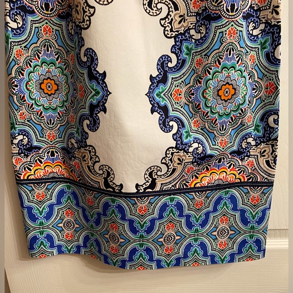 London Times Women’s Halter Dress. Size 4. White with multiple colors - Picture 7 of 16